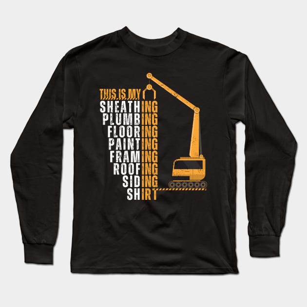 Construction Repair And Maintenance Worker Funny Profession Long Sleeve T-Shirt by Ben Foumen